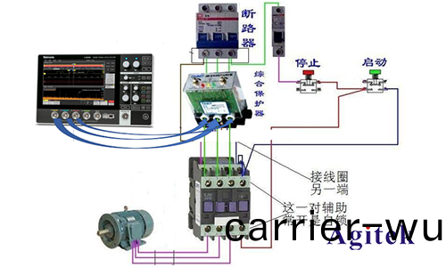 泰(tai)尅(ke)新2係示(shi)波器在(zai)電機保(bao)護(hu)器上(shang)的測試(shi)應(ying)用(yong)(圖1)