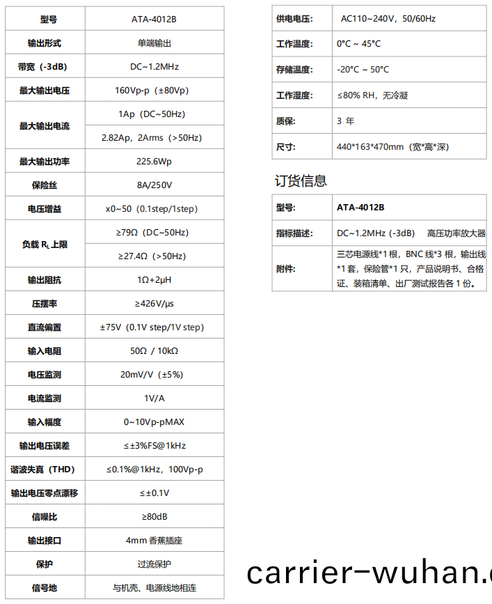 ATA-4012B高壓(ya)功(gong)率放(fang)大(da)器(qi)(圖1)