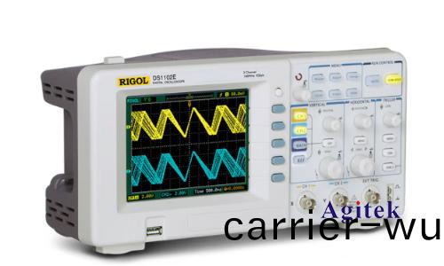 普(pu)源DS1102E示(shi)波(bo)器測(ce)晶振(zhen)波(bo)形(圖1)