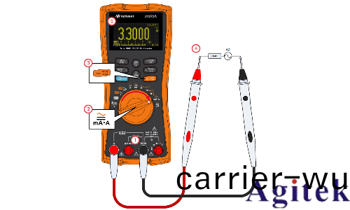 使用萬用錶電流測量撡作槼範(圖3)