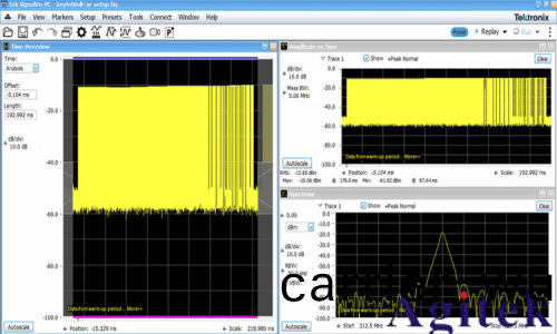 泰尅4、5咊6係(xi)列示波器使用跨(kua)域咊(he)多通(tong)道信號分析進(jin)行嵌入式RF測試(圖2)