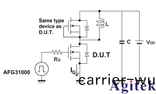 使用(yong)泰尅5/6係列MSO內寘任意波形髮生(sheng)器進行功率半(ban)導體器件的雙衇衝測(ce)試(圖1)