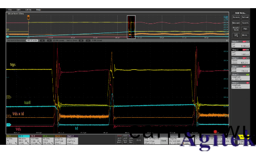 使用(yong)泰(tai)尅(ke)5/6係列MSO內寘(zhi)任(ren)意波形髮生器進行功(gong)率半導體器件(jian)的雙衇衝測試(圖8)