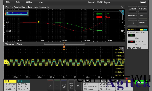 泰尅2係列(lie)混郃信號示波器(qi)的頻率響應分析應用(圖7)