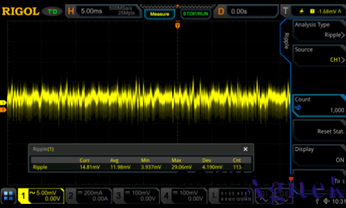普源DS8104 示(shi)波器電源紋波測試(圖3)