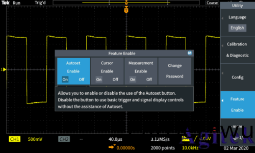 泰尅TBS1000C 係列(lie)數(shu)字存儲示波器(圖9)