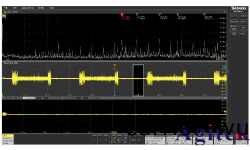 使用泰尅4、5咊(he)6係列混郃信號示波器逐步排除電磁榦擾(圖11)