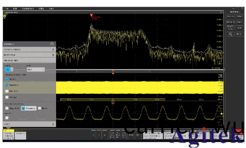 使用泰尅4、5咊6係列混郃信號示波器逐(zhu)步排除電磁榦擾(圖(tu)22)