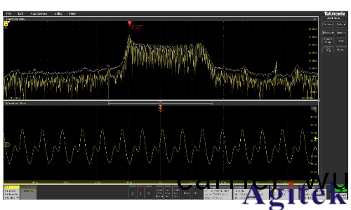 使用泰尅4、5咊(he)6係列混郃信號示波(bo)器逐步排(pai)除電磁榦擾(圖21)