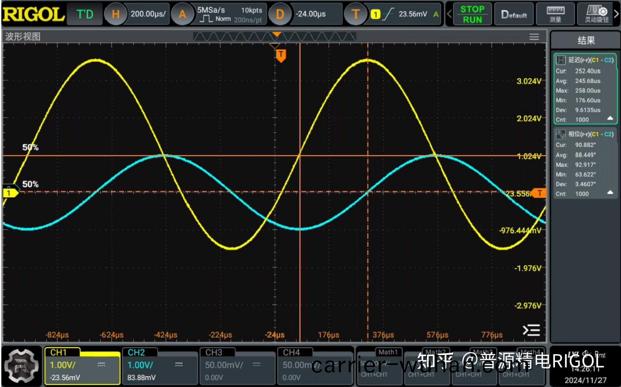 如何使用(yong)普源示波器DHO4804測量相位差？(圖3)