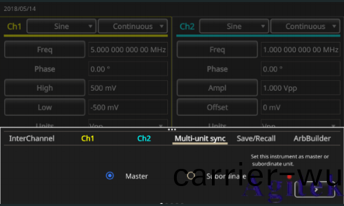 泰尅AFG31000係列信號髮(fa)生器(qi)如何衕步多檯儀器(圖1)