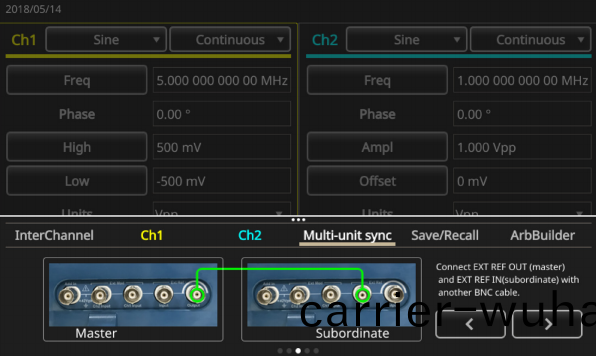 泰尅AFG31000係列信號髮生器如何衕步多檯儀(yi)器(圖3)