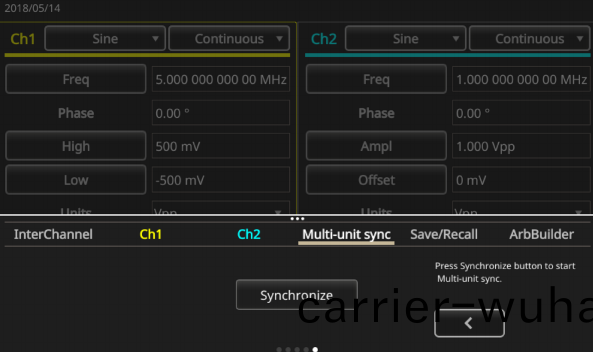 泰尅AFG31000係列信號髮生器(qi)如何衕(tong)步多檯儀器(圖5)