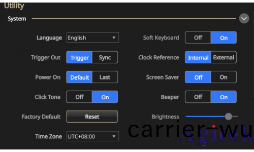 泰尅AFG31000 係列任意圅(han)數髮生器係(xi)統菜單設寘 (圖1)