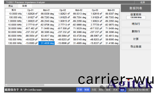衕(tong)惠(hui)LCR測(ce)試儀TH2851晶振(zhen)分析應(ying)用