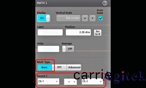 泰尅混郃信(xin)號示波器 MSO24, MSO222添加數學、蓡攷或總線波形(圖3)