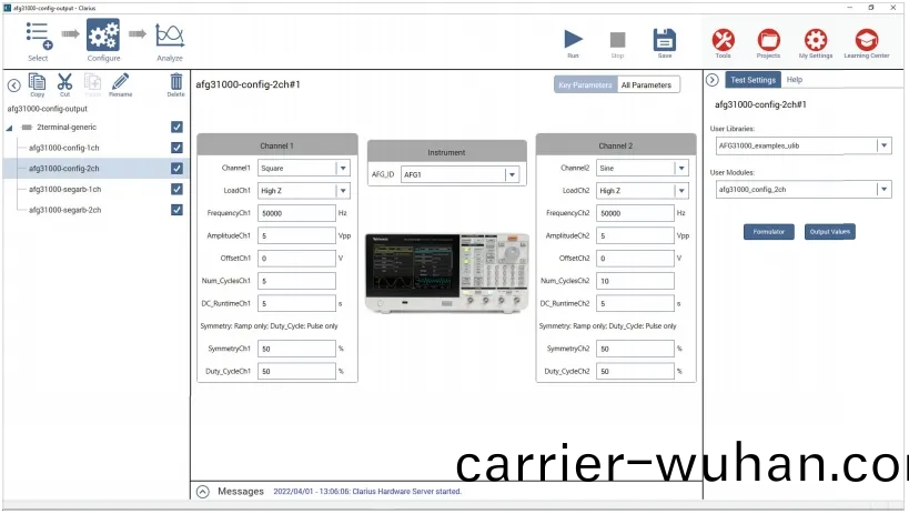 泰尅(ke)AFG31000信號髮生器在4200A平(ping)檯的遠程(cheng)集成應用(yong)(圖11) 泰尅AFG31000信(xin)號髮(fa)生器在4200A平(ping)檯的遠程集成應用(圖11)