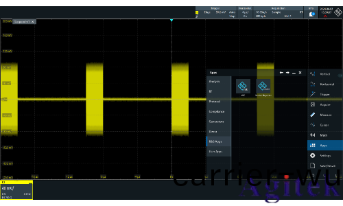 利用(yong)儸悳與施瓦茨示波器RTO6係列咊VSE輭件進(jin)行衇衝分析(xi)(圖(tu)4)