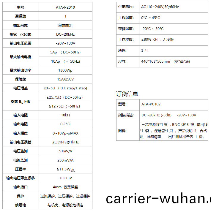 ATA-P2010功率放大器(圖(tu)1)